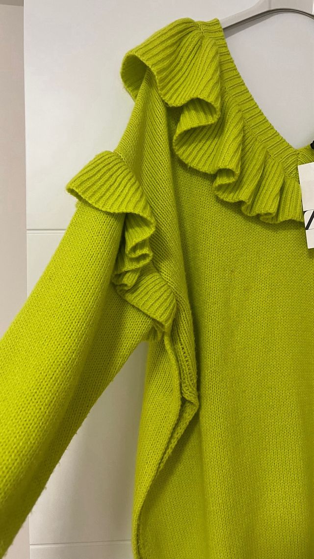 Suéter verde Zara - Talla M-L nuevo
