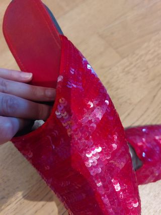 Eleganti ciabattine rosse paillettes