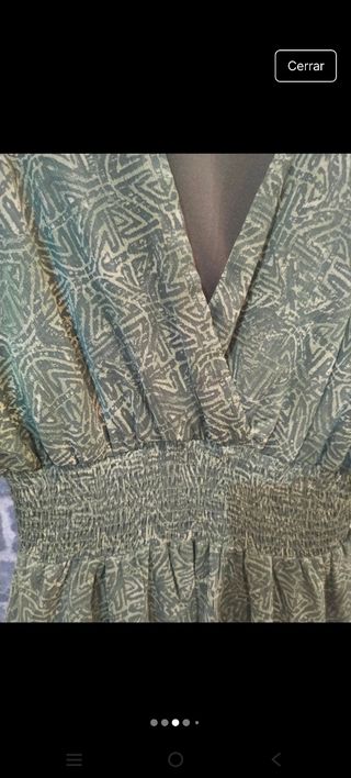 Vestido verde estampado