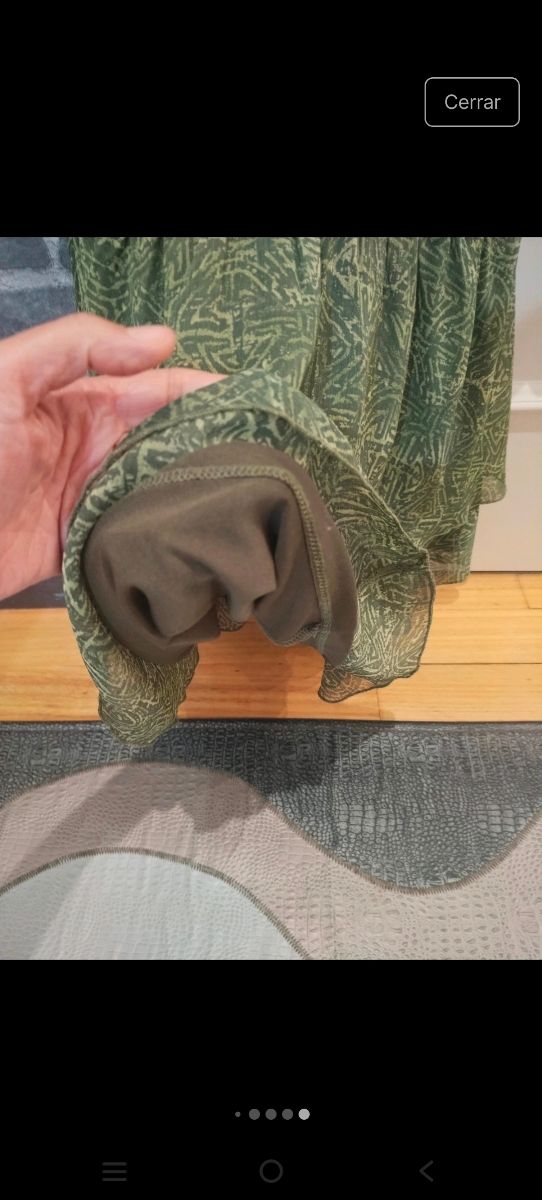 Vestido verde estampado