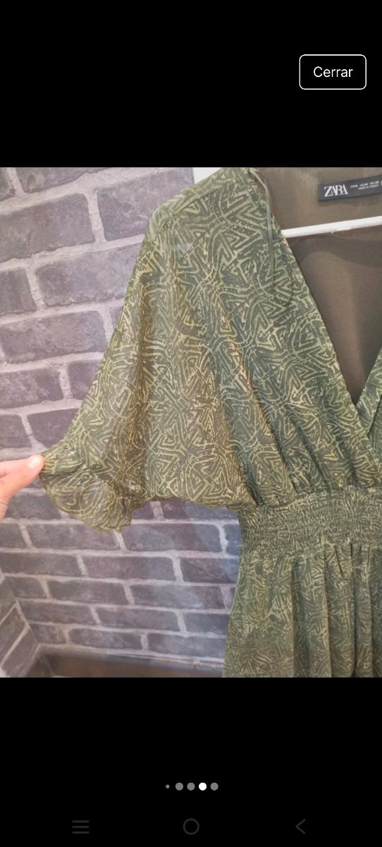 Vestido verde estampado