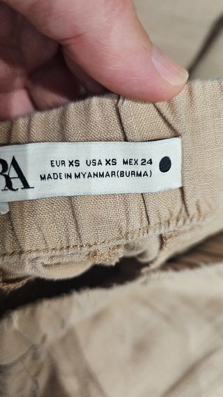 Pantalones Lino Zara rosa