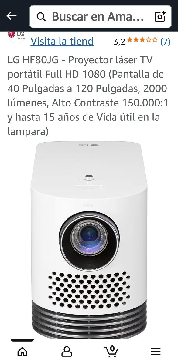Proyector LG HF80JS - FullHD (sin la caja)