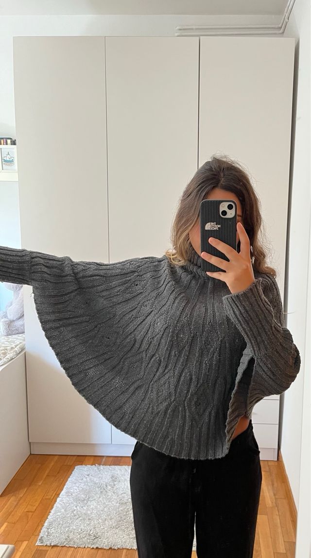 Poncho jersey Systemaction gris talla S