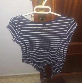Camiseta rayas azul-blanca 