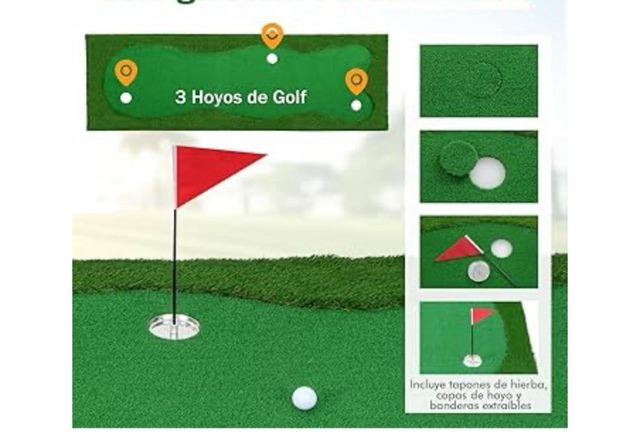 Putter golf Costway: alfombra práctica
