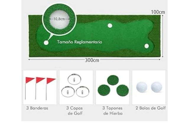 Putter golf Costway: alfombra práctica