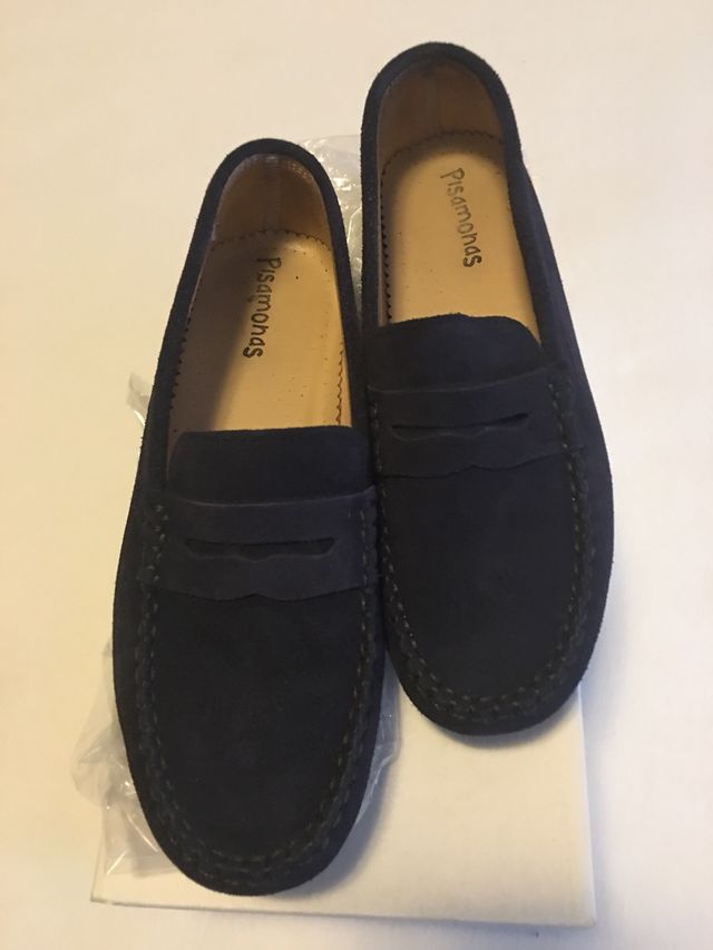 Pisamonas Mocasines ante marino 38 niño