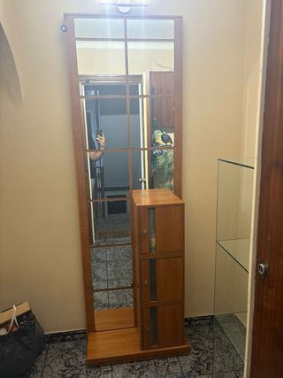 Recibidor con espejo - Madera