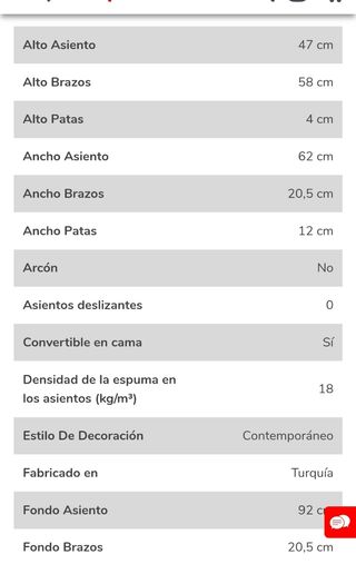 Sofá cama 3 plazas - Gris y Negro