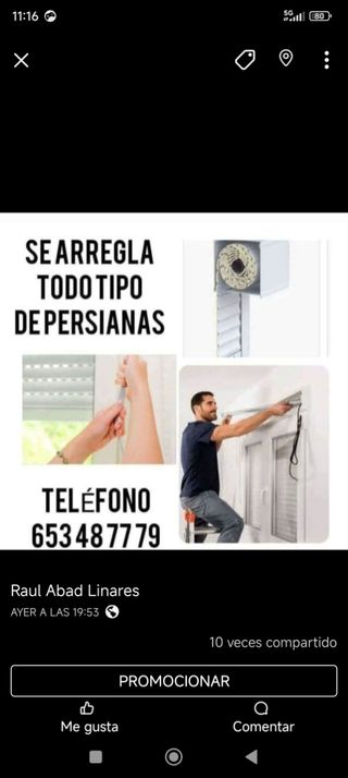 Reparación persianas