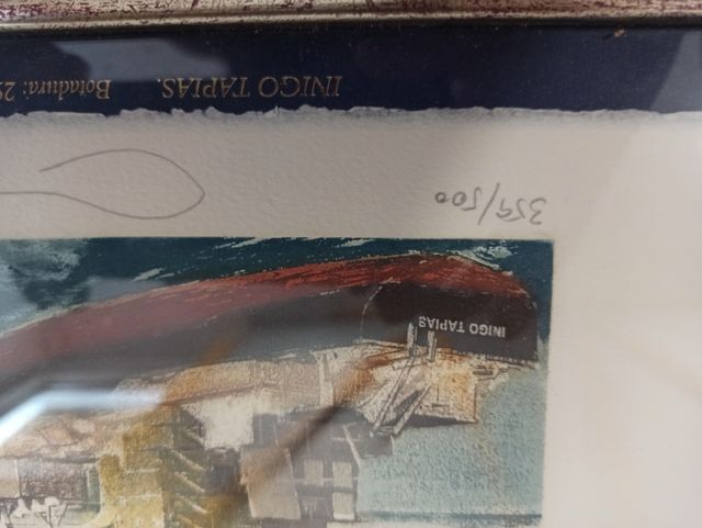 Grabado Méndez Lobo - Botadura Buque