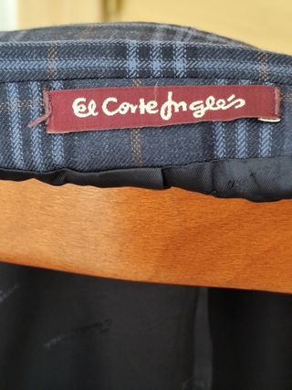 Americana cuadros azul marino