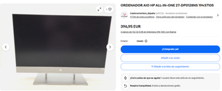 Ordenador HP 27-DP0128NS All-in-One