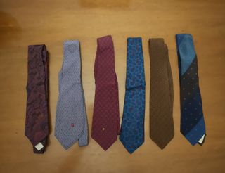 6 Cravatte Seta Vintage Pierre Cardin