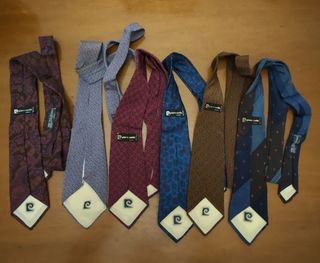 6 Cravatte Seta Vintage Pierre Cardin