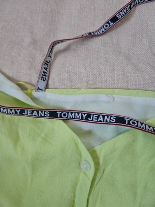 Top Tommy Hilfiger verde tirantes