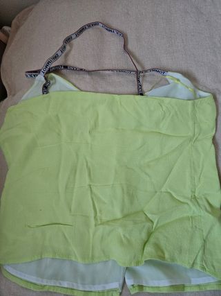 Top Tommy Hilfiger verde tirantes