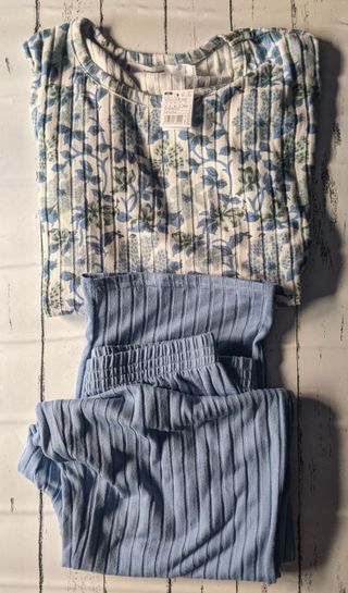 Pijama Women'secret M - Azul y Blanco