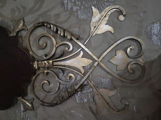 Espejo forja dorado y plateado 121x40cm