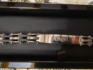 Pulsera Lotus negra y plata - Angel