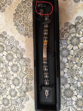 Pulsera Lotus negra y plata - Angel