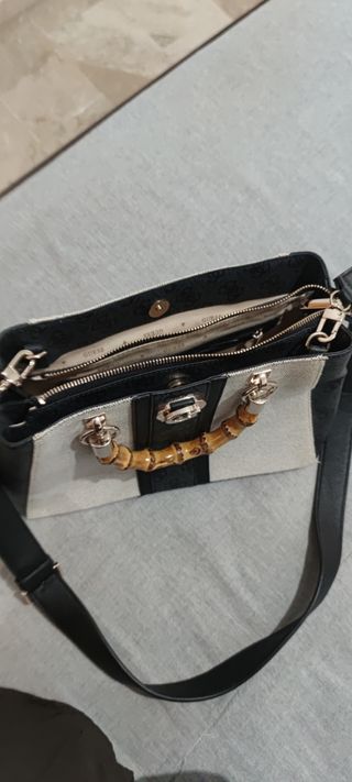 Bolso Guess beige-negro