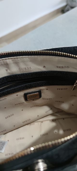 Bolso Guess beige-negro