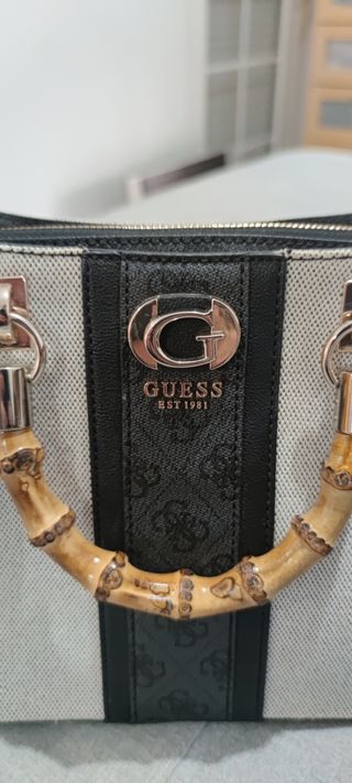 Bolso Guess beige-negro