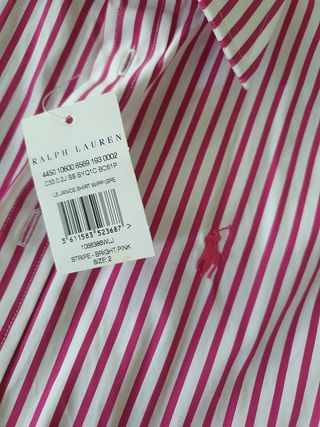 Camisa Ralph Lauren rayas rosa-blanco
