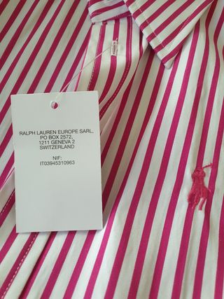 Camisa Ralph Lauren rayas rosa-blanco