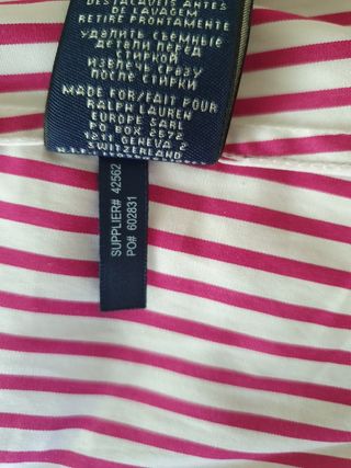 Camisa Ralph Lauren rayas rosa-blanco