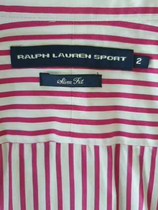 Camisa Ralph Lauren rayas rosa-blanco