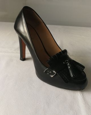 Zapatos Massimo Dutti negros, tacón 10cm, nº 36