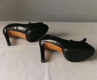 Zapatos Massimo Dutti negros, tacón 10cm, nº 36