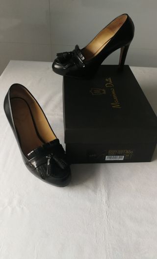 Zapatos Massimo Dutti negros, tacón 10cm, nº 36