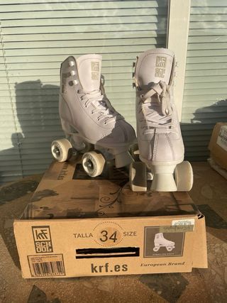 Patines KRF School blancos talla 34