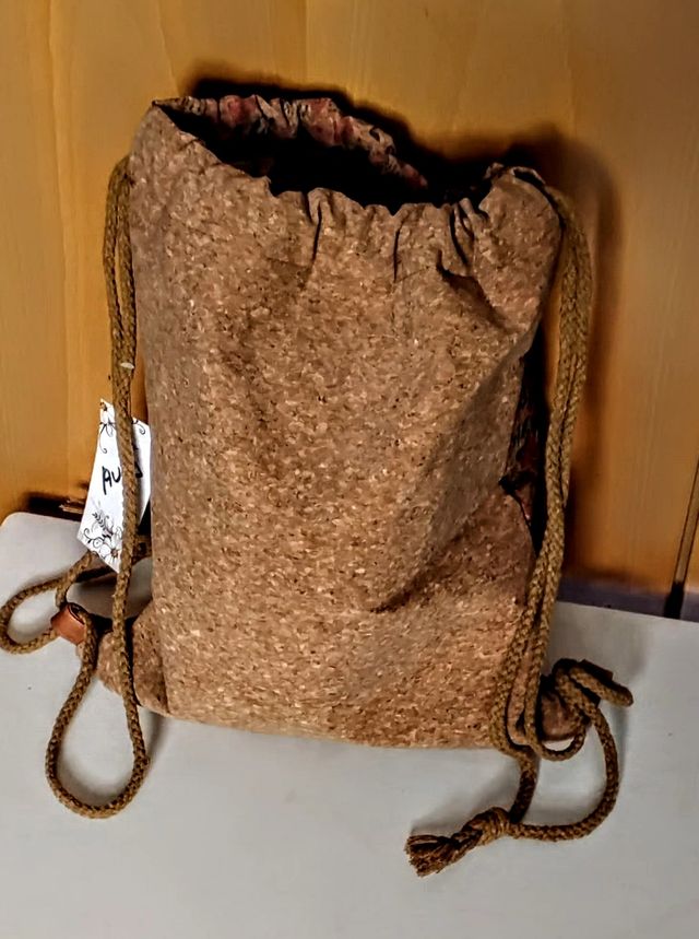 Bolso saco | Corcho - Flores
