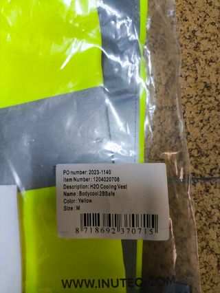 Chaleco INUTEQ Bodycool 2Bsafe