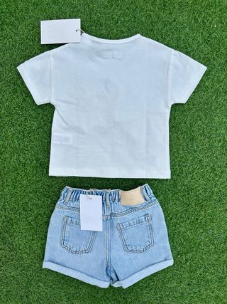 Conjunto Zara niña 86cm camiseta + shorts