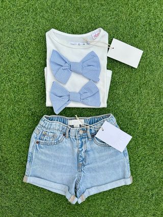 Conjunto Zara niña 86cm camiseta + shorts