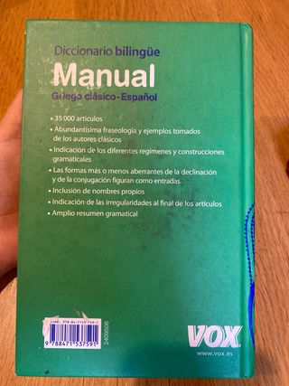 Diccionario Manual Griego. Griego clásico-Españ...