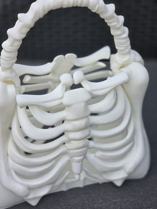 Bolso Esqueleto 3D blanco
