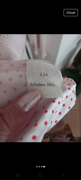 Camicia a pois bianca e rossa