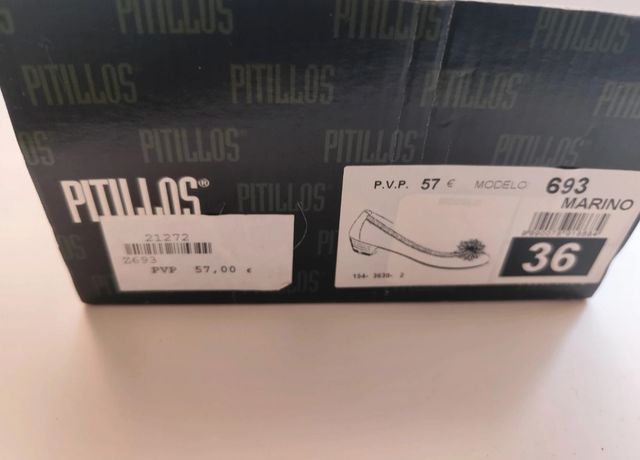 Pitillos manoletinas tacón de piel n° 36 nuevo