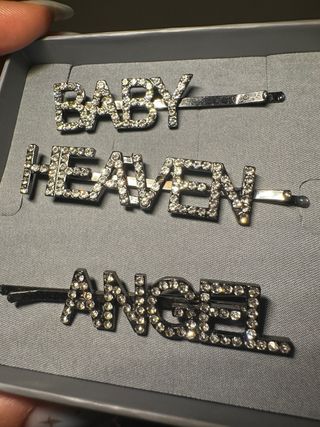3 Mollette capelli strass - Baby Heaven Angel
