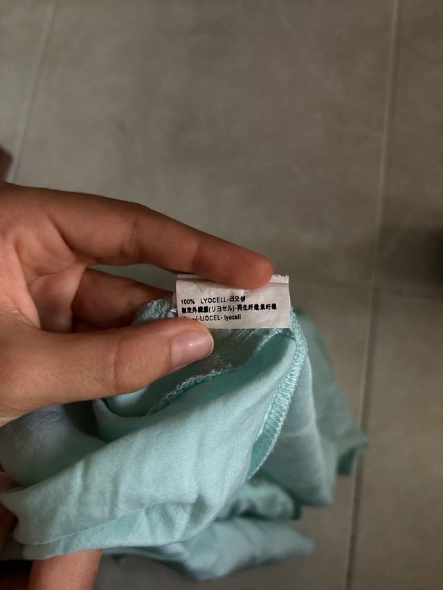 Blusa Benetton turquesa manga corta