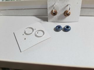 Plata pendientes Transformers minerales 