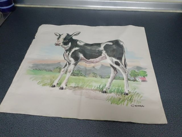 Lámina acuarela ternero CERRA