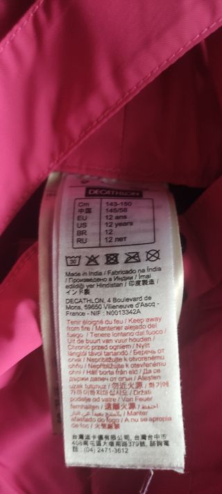 Pantalones esquí niña rosa